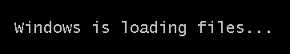 Windows is Loading files...